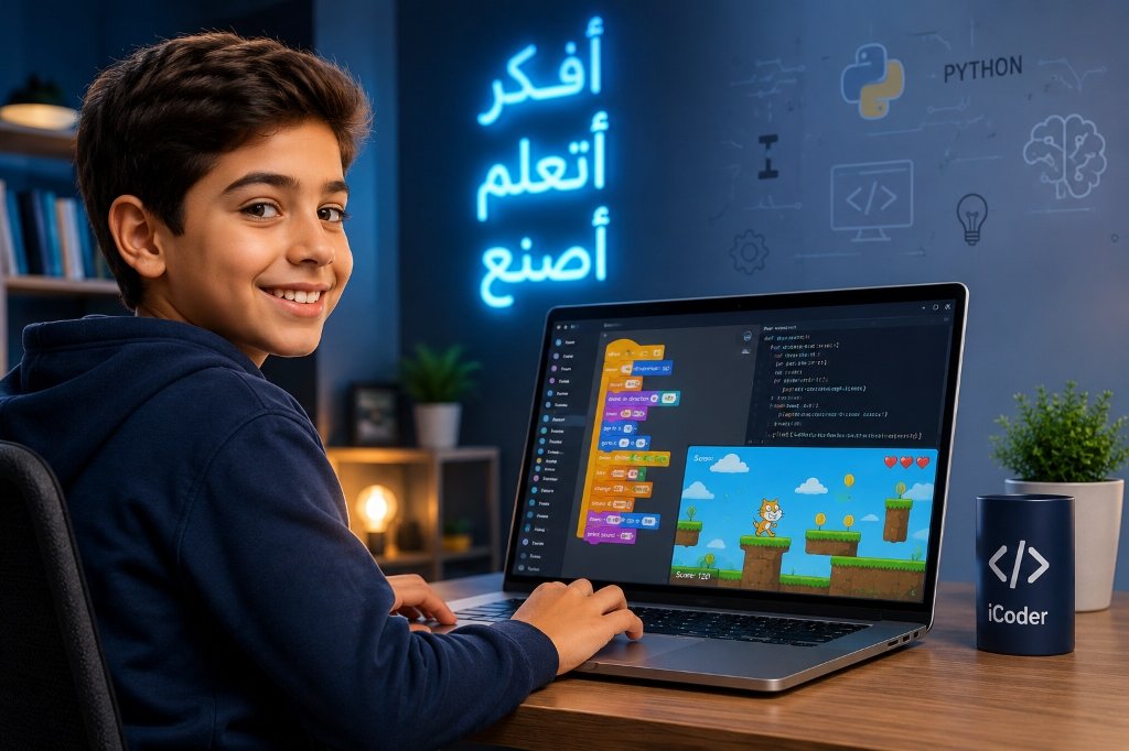 ولد يبرمج لعبة حقيقية
